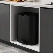 Pedal-Operated Household Trash Can With Lid, A Quiet Hands-Free Wastebasket For Bathroom, Kitchen, Living Room, Hotel, And Office, Durable Pedal-Operated Trash Bin With Removable Inner Bin, Easy-Clean Design, Odor-Blocking Lid, Modern Practical Bathroom Accessories, Space-Saving Waste Container For Everyday Use And Home Organization, Suitable For Busy Rooms - Multicolor - View 11