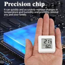 3pcs Mini Home Dehumidifier Thermometer, Digital Hygrometer, Household Precise Humidity Meter, High Accuracy Temperature And Humidity Monitor With Large LCD Display, Suitable For Greenhouse, Reptile, Humidor, Cellar, Office - White - View 7
