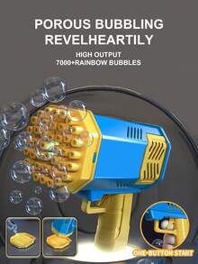 Handheld Electric Bubble Machine - Outdoor Game And Party Bubble Maker - 40 Hole Bubble Blower (Batteries And Bubble Liquid Not Included) - Multicolor - View 7