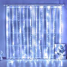 Luces de cortina de hadas con LED, luces decorativas interiores, alimentadas por USB, con control remoto, 8 modos de iluminación, adecuadas para el Día de San Valentín, Eid, Navidad, Día de la Madre, Pascua, dormitorio, fiesta, decoración de boda - guirnaldas de luces LED USB para cortinas - Ver 26