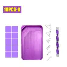 18/29/56-Piece Diamond Painting Tools And Accessories Set, Including Cross-Stitch Tools, Diamond Pens, Tweezers, Drilling Clay, Dot Pens, Plastic Trays And Diamond Painting Accessories - Multicolor - View 6