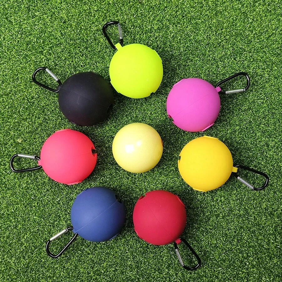 1 funda para bola de golf, protector de bola de silicona de 65mm, accesorios de golf, portátil con gancho, opciones de multicolor - Juego de golf de parque - Ver 1