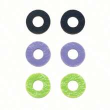 1 Set Of 6 Controller Grip Rings, Non-Slip Thumbstick Covers For Enhanced Aim On  , Precision Gaming Accessories, - 6 chiếc (2 màu xanh lá cây + 2 màu tím + 2 màu đen) - Xem 3