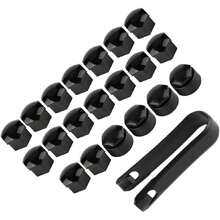 Tapa de Tornillo de Rueda, 20 Piezas Tuerca de 17 Mm Rueda de Coche Protección de Tornillo de Cubo Automático Tapa de Cubierta Antirrobo (Black),37331873 - A - Ver 5