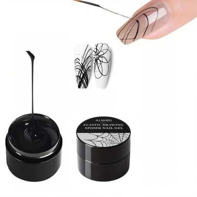 AIJIMEI Silver Spider Nail Gel Polish Artistic Designs Spider Gel, Paint Wire Long Lasting Spider, Drawing Polish For Line Outstanding Effect Nail Art Enthusiasts Design Nail Painting