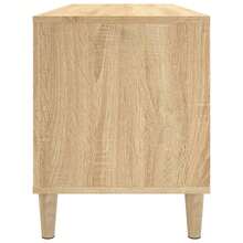 vidaXL Armario con discos chêne sonoma 100x38x48 cm de ingeniería - Marrón - Ver 6