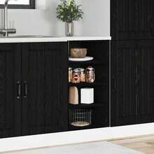 vidaXL Mobile da cucina basso Chêne nero 40 x 44,5 x 81,5 cm - nero - Visualizzare 1