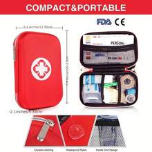 Compact First Aid Kit, Lightweight And Portable First Aid Bag, Suitable For Home, Office, Car, Outdoor, Boat, Camping And Hiking