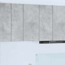 vidaXL Armoire suspendue Gris béton et Blanc 40 x 31 x 80 cm - Gris - Voir 1