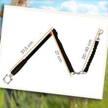 Dog Leash For Bicycles, Elastic Rope, Steel Tube, 124 Cm, Black