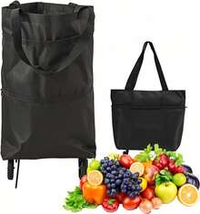 Portable Shopping Carts - Black - View 3