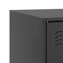 vidaXL Mueble TV negro 67x39x44 cm acier - Negro - Ver 10