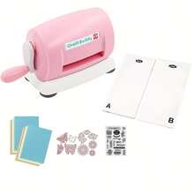 1 Set Embossing Machine, Combine With Different Floral Templates To Cut Out Various Patterns On Cardboard/Blue Die Cutting Machine/Purple Manual Embossing Machine With Embossing Plate/Manual Embossing Paper Craft Machine, Cutting Templates DIY Handicraft Creative Puzzle Toy Embosser, Pink Die Cutting Machine & 1pc Die Cutting Machine With 2pcs Cutting Pads, Craft Embossing Machine