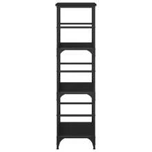 vidaXL Biblioteca preta 50x33x117,5 cm engenharia de madeira - Preto - Ver 5