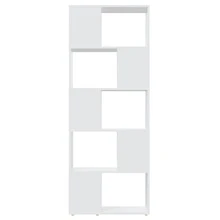vidaXL Bibliothèque Séparateur de pièce Blanc 60x24x155 cm - Blanc - Voir 5