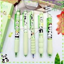 熊猫牌凝胶笔，软握按压式可擦笔，学生礼品奖品，0.5毫米蓝色墨水，大容量多层铅笔盒，返校必备办公用品，情人节礼物