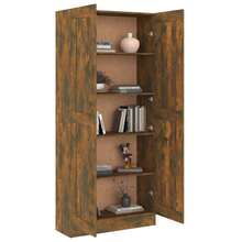 vidaXL Armoire à livres Chêne fumé 82,5x30,5x185,5cm Bois d'ingénierie - Tabac - Voir 4