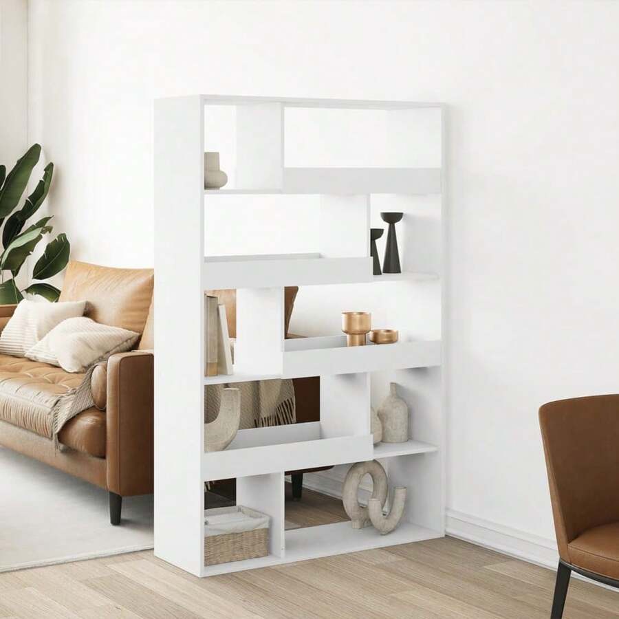 vidaXL Bibliothèque blanc 100x33x156,5 cm ingénierie du bois - Blanc - Voir 1