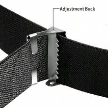 3PCS No Buckle Elastic Belt Set, Invisible Stretch Belt For Women & Men, Adjustable High Stretch Waistband For Jeans & Pants – Universal Size 24-40 Inch, Leather & Canvas, Comfort Fit No Bulge - mặc định - Xem 9