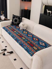 1件波西米亚风沙发垫套，加厚防滑，适用于客厅、卧室、户外沙发，防宠物污渍，四季皆宜，适合L型单人沙发、贵妃椅以及1/2/3/4人沙发，春夏家居装饰新选择。 - 藍色 - 查看 6