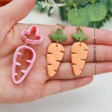 1/2/4/21件套复活节主题软陶切割模具 – 可爱兔子胡萝卜彩蛋工艺工具，适用于DIY耳环、首饰吊坠和节日手工饰品