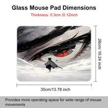 1pc " Glass Mouse Pad-Snowscape Giant Eye, Fantasy Adventure, Hard Mousepad For Gaming, Fluid Control, Durable 3mm Thickness-Anti-Scratch Nano Coating, Crystal Glass With Precision And Speed, Zero Frictio" - Multicolor - View 12