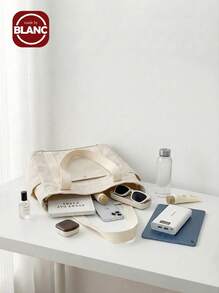 Extra Large Capacity Canvas Tote Bag, Minimalist And Chic, Suitable For Commuting, School, Travel Use School Supplies, Back To School - Multicolor - View 2