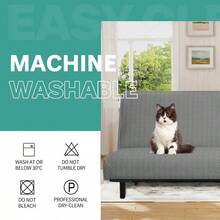 Funda para futn con diseo de Jacquard de Alta Elasticidad, sin Brazos, para sof Cama, Protector Antideslizante para Muebles con Fondo elstico futn, Gris Claro - Grisclarofutn - Ver 7