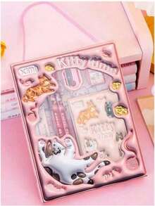 6件套文具套装，3D立体铅笔套装，返校礼物，生日、情人节、圣诞节、感恩节、万圣节完美礼物套装 - 彩色 - 查看 2