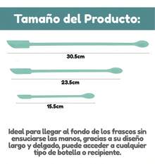 TendenciaEspátulas Largas Silicona Flexible Cocina Doble Punta 3pz FCalidad premium - Negro - Ver 4