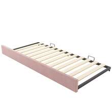 Cama individual 90x190cm con stretch, cuna, sábanas, sin colchón, multicolor opcional. - Rosa - Ver 9