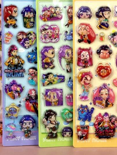 各种可爱动物卡通3D立体浮雕贴纸，适用于手机、3D装饰笔记本，颜色可能略有不同。