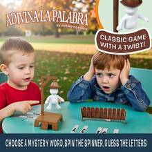 1 szt. Magnetyczna gra ortograficzna dla dzieci – klasyczna zabawka do treningu koordynacji w stylu kowbojskiego wisielca, przenośna zabawka do gry w szachownicę, gra wieloosobowa w zgadywanie liter i słów, odpowiednia na przyjęcia urodzinowe, spotkania towarzyskie, spotkania na świeżym powietrzu i rodzinną rozrywkę po posiłku dla dzieci w wieku 6+ lat - Wielokolorowe - Zobacz 11