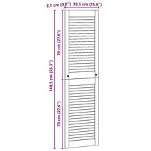 vidaXL Porta de Armário com 4 peças Naturel 140,5 x 2,1 x 39,5 cm - Castanho - Ver 8