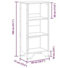 Bibliothèque VidaXL Sonoma Gris 50x31x106 cm en bois d'ingénierie - Gris - Voir 9