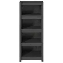 vidaXL Biblioteca cinza 50x35x125,5 cm Bois de pin massif - Cinza - Ver 5