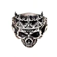 Punk Style Alloy Skull Crown New Domineering Men's Ring Accessories Punk - Multicolor - View 2