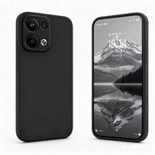 Black Shockproof Anti-Fingerprint Phone Case, Suitable For Phones, Waterproof, Shockproof, Scratch-Resistant, Soft TPU Back Cover, Minimalist Phone Protective Case - Black - View 5