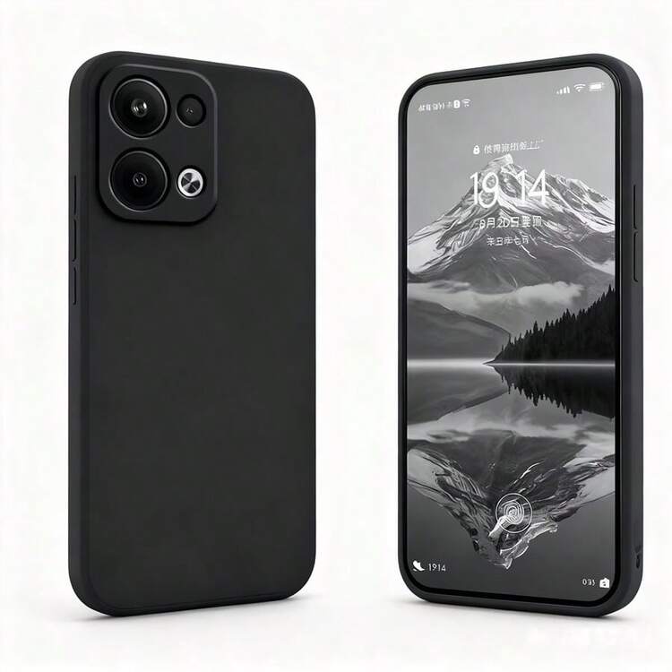 A Black Phone Case, Shockproof And Fingerprint-Resistant Cover, Compatible With OPPO Phones, Phone Accessories, Phone Cases. Waterproof, Shockproof, Scratch-Resistant. Comes With A Soft TPU Back Cover, Black Phone Case, Phone Protection Cover, Shockproof, Durable, Provides Comprehensive Protection For The Lens, Minimalist Phone Case. - Black - View 5