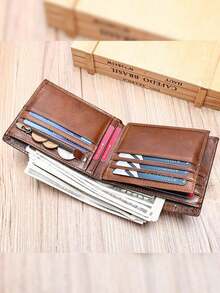 Genuine Leather RFID Anti-Theft Brush Wallet Top Layer Cowhide High-End Business Wallet Classic Fashion Multi Slot Wallet Fall Men's For Man Wallet Christmas Gifts Gift Thanksgiving Vintage Gifts For Men Wallet Purse Wallet Small Wallet Men Wallet Leather - 咖啡 - 查看 5