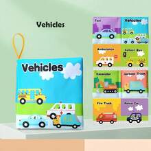 Toddler Early Education Tactile Cognitive Books –Reusable,Washable & Waterproof,Teether-Early Learning Essential Supports Early Development Interaction Educational Enlightenment Crinkle Books For Infants & Toddlers Gift For Newborn Boys & Girls - Multicolor - View 8