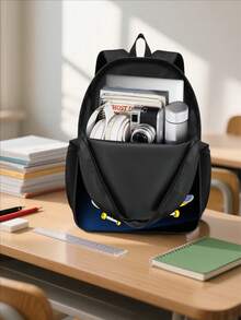 男女童返校背包，儿童宇航员主题背包，适合小学、初中、高中学生，大容量书包 - 肩膀包 - 查看 6