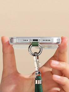 1条可调节挂绳，斜挎手机挂绳，带伸缩绳，个性化时尚手机挂饰带，带夹子，通用手机挂绳 - 彩色 - 查看 2