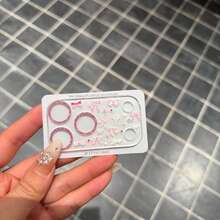 Bow Embossed Sticker + Shiny High-Definition Rear Camera Tempered Glass Lens Film, Compatible With Apple 17 Pro Max, Apple 17 Pro Phones, With Protective Layer, Minimalist Design - Glitter Lens Film + Bow Sticker - View 6