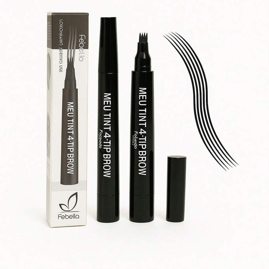 Long-Lasting, Waterproof Eyebrow Pen For Individual Hair Strokes. - màu đen - Xem 1