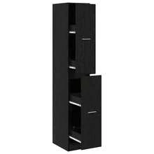 vidaXL Armoire de Pharmacie Chêne Noir 30 x 41 x 174,5 cm - Noir - Voir 5
