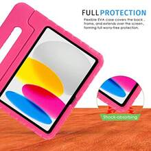 MX  HDE Case For IPad 10th Gen 11th Gen 10.9 Inch Shockproof Cover With Pencil Holder Anti Slip Handle Multi Angle Viewing Hot Pink - 熱粉紅色 - 查看 3