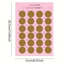 1 Pack A4 Pink Scratch Card Couple Poster - Valentine's Day Event With Heart Design & Numbered Challenge, Made Of High-Quality Paper, Suitable For Valentine's Day, Birthday, Anniversary Gifts