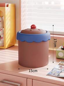 Hộp đựng cọ trang điểm dễ thương có nắp, hộp đựng đồ trang điểm mini, hộp đựng bút hình thùng rác Kawaii cho nhà bếp, phòng ngủ, phòng tắm, văn phòng, ký túc xá, bàn làm việc, phụ kiện trang trí nhà cửa. - Nhiều màu - Xem 13