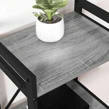 vidaXL Étagère Sonoma cinza 60 x 30 x 85 cm Bois d'ingénierie - Cinza - Ver 4